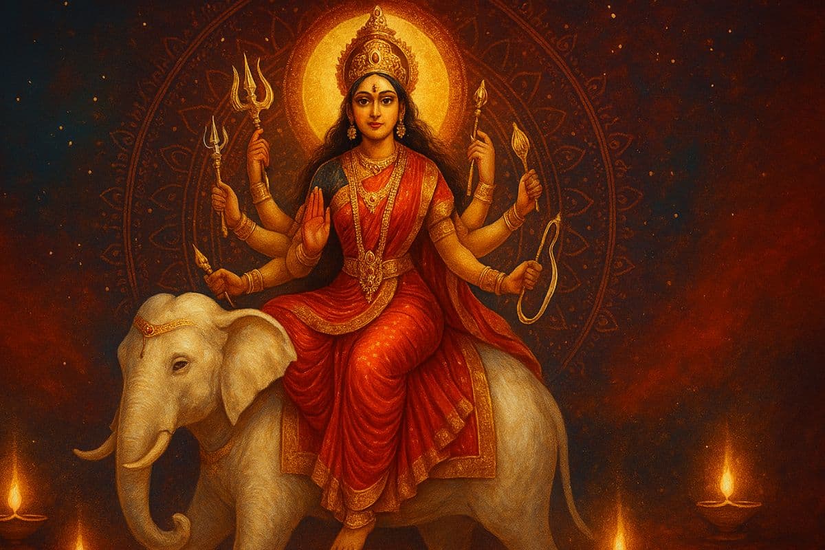 Maa Durga chooses elephant as her vehicle this Navratri 2025: A powerful sign for India’s future